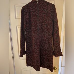 Anthropologie - Hutch Michaela Floral Textured Sweater Dress in color Wine